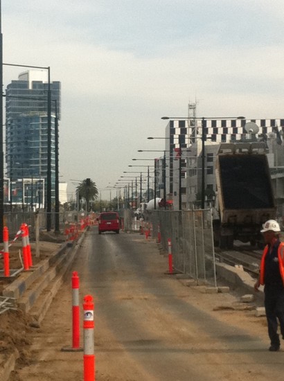 First Lights Installed in Harbour Esplanade (photo Simon Knott)